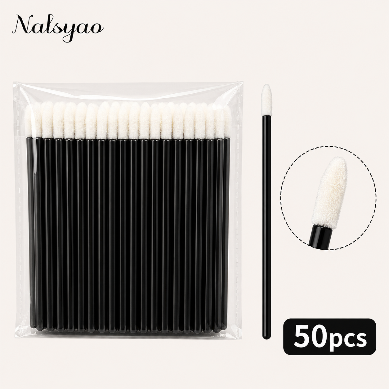 Eyelash Extensions - 50/500PCS Disposable Lip Brush Eyelash Extension