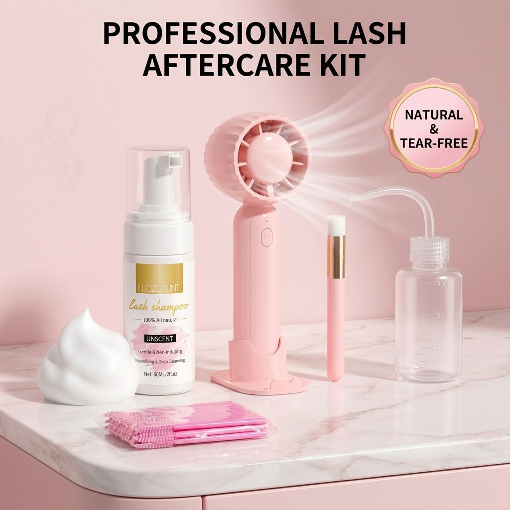 Eyelash Extension Wash Kit - Professional Lash Extension Cleanser Kit -
