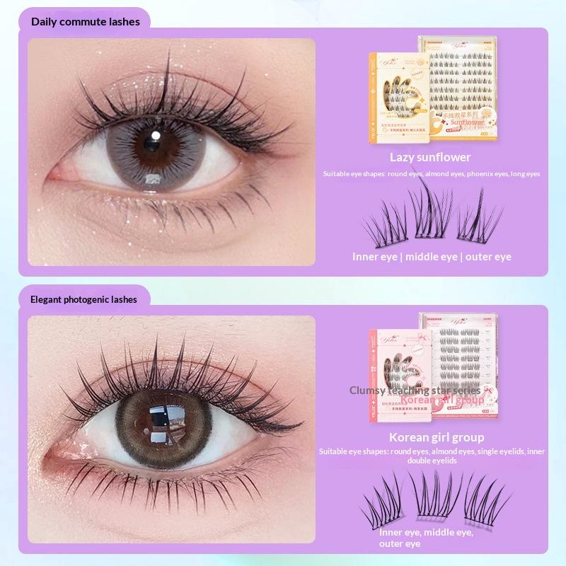 Eyelash Extension With Glue - 7 Rows Self-Adhesive Eyelashes No Glue