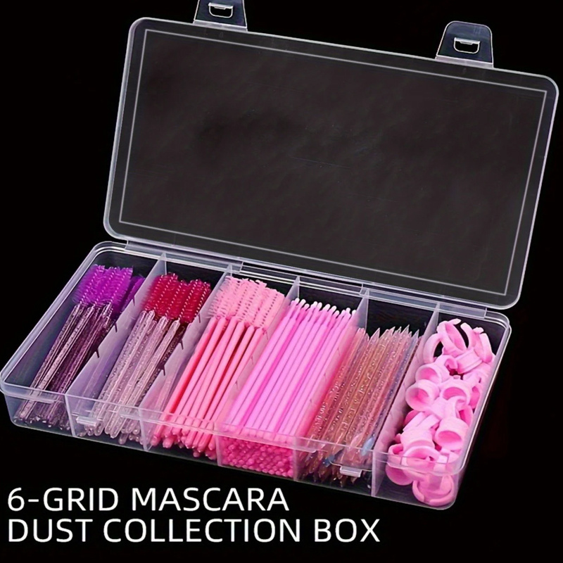 Eyelash Extension Uv Glue - 6-compartment storage box, plastic jewelry storage