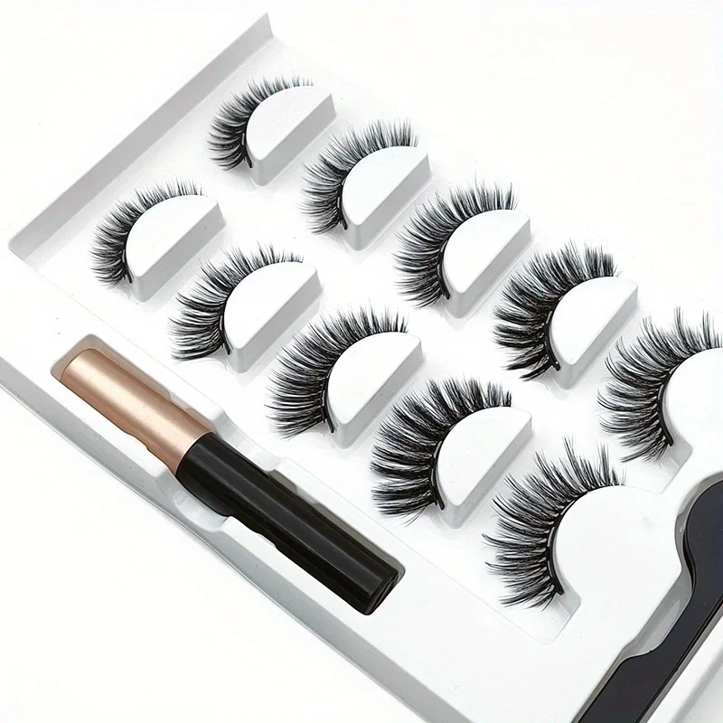 5 Pairs Magnete Eyelashes Set  – Eyelash Extension Uv Glue recenzja i cena