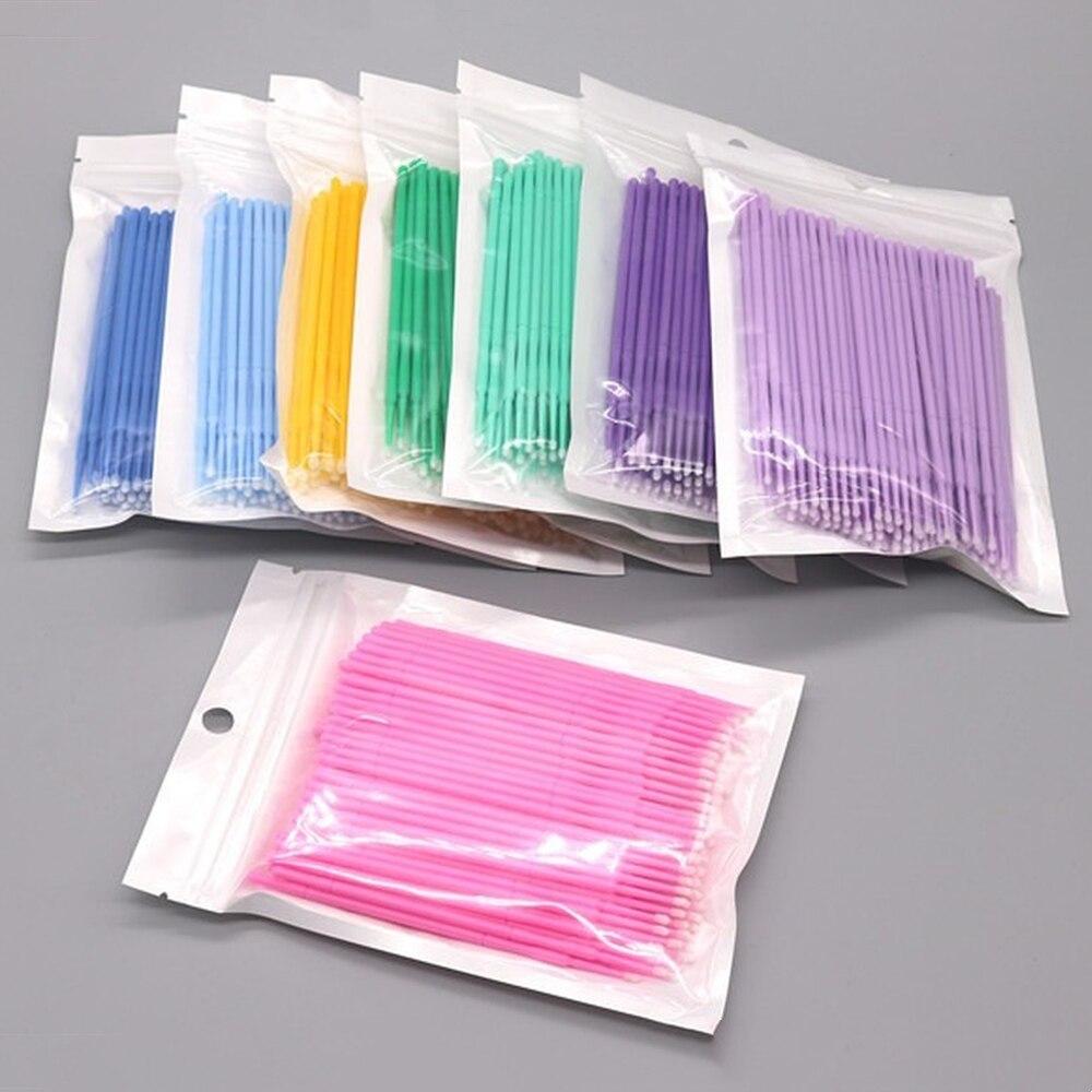 100pcs/lot Micro Brushes Make  – Eyelash Extension With Glue recenzja i cena