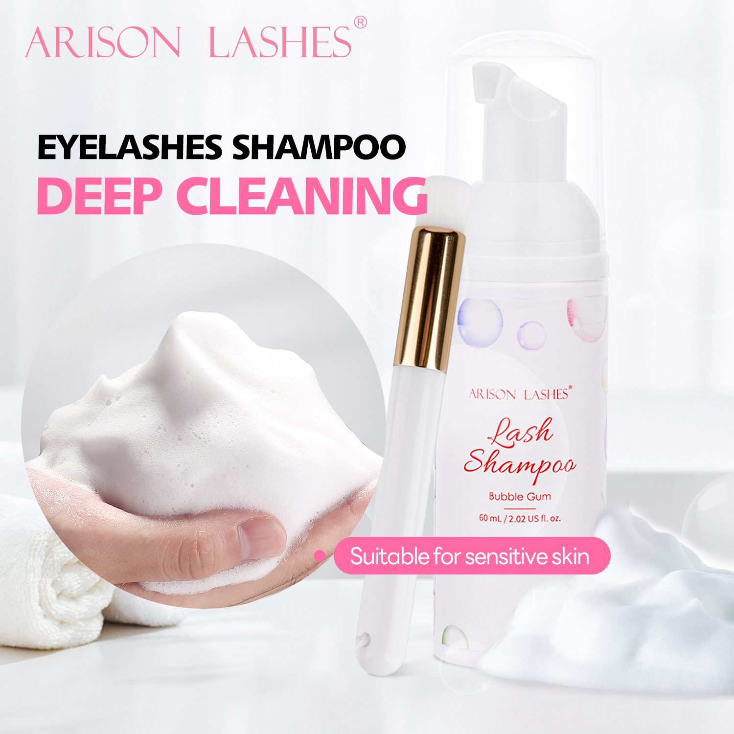 ARISON 60ml Eyelash Extensions – Eyelash Extension Wash Kit recenzja i cena