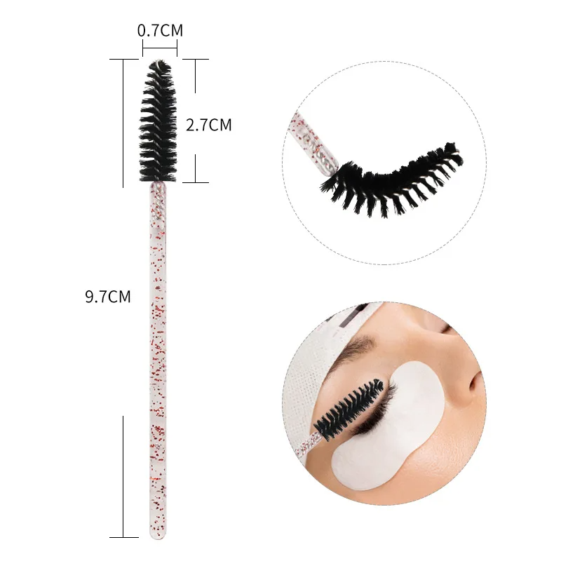 50pcs Eyelash Brushes Mascara  – Eyelash Extension Examples recenzja i cena