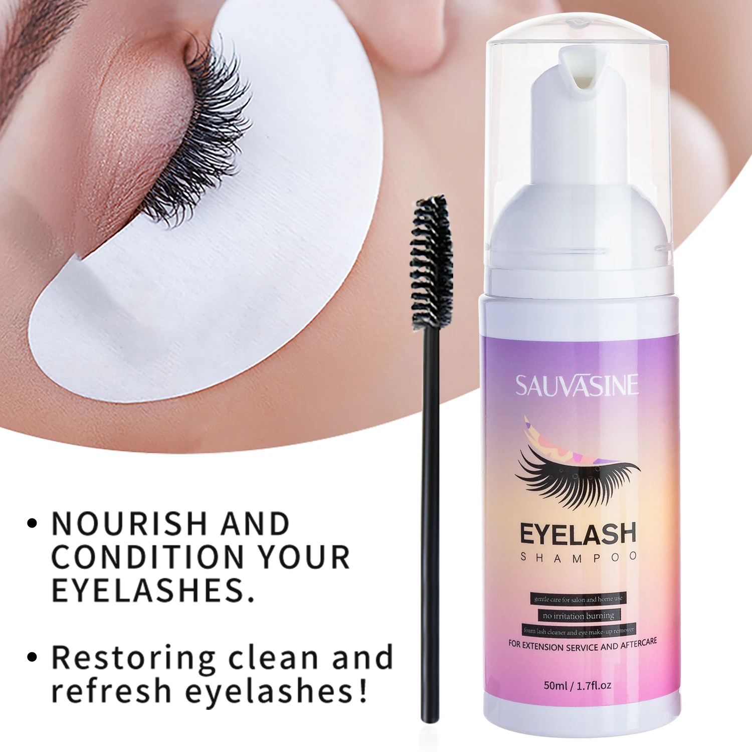 5/10PCS 50ML Eyelash Extension – Eyelash Extension Wash Kit recenzja i cena
