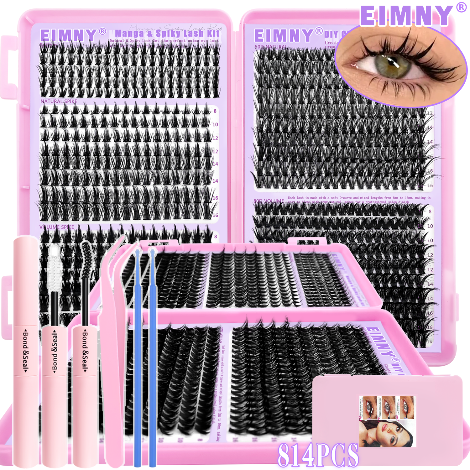 EIMMY 814PCS False Eyelash Set – Eyelash Extensions recenzja i cena