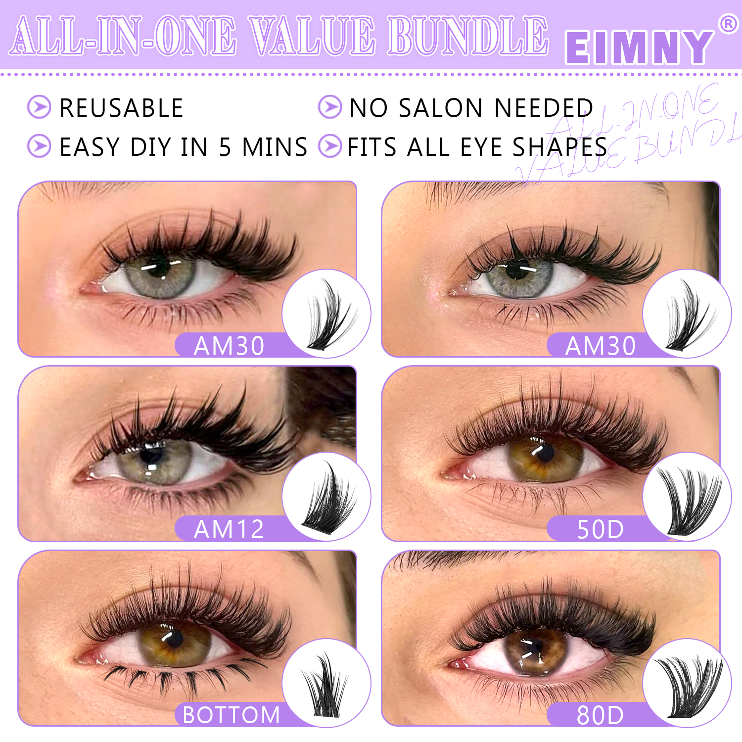 EIMMY 814PCS False Eyelash Set – Eyelash Extensions recenzja i cena