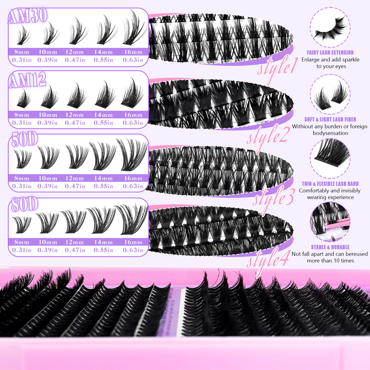 EIMMY 814PCS False Eyelash Set – Eyelash Extensions recenzja i cena