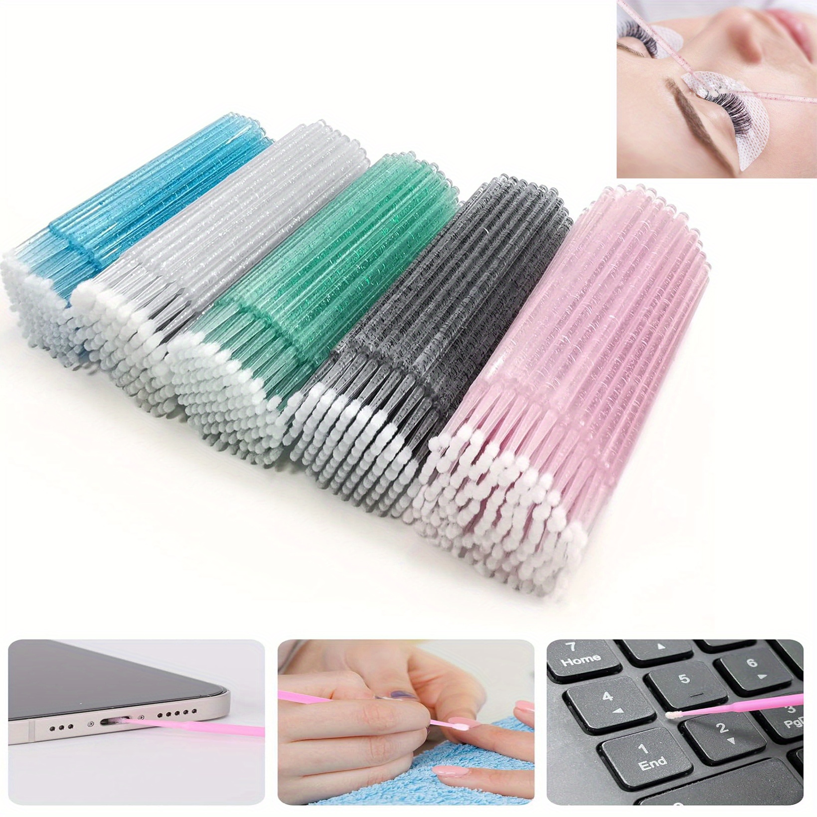 500PCS 5-Color Coded Micro Bru – Eyelash Extension With Glue recenzja i cena