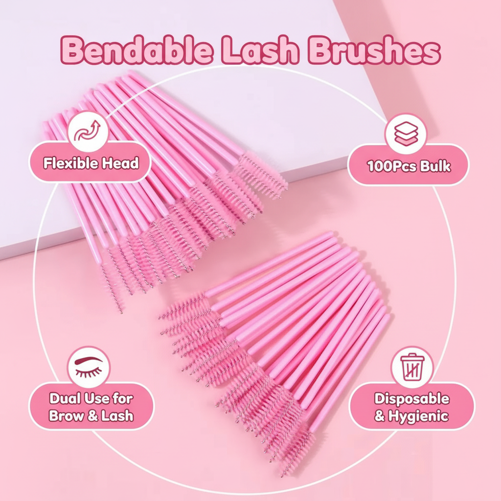 50pcs Disposable Eyelash Brush – Eyelash Extensions recenzja i cena