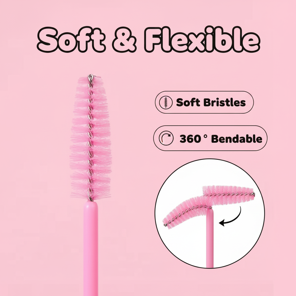 50pcs Disposable Eyelash Brush – Eyelash Extensions recenzja i cena