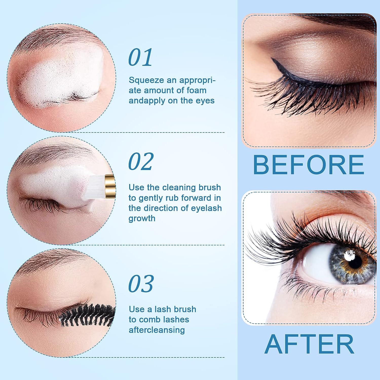 Eyelash Cleaning Set Lash Sham – Eyelash Extension Wash Kit recenzja i cena
