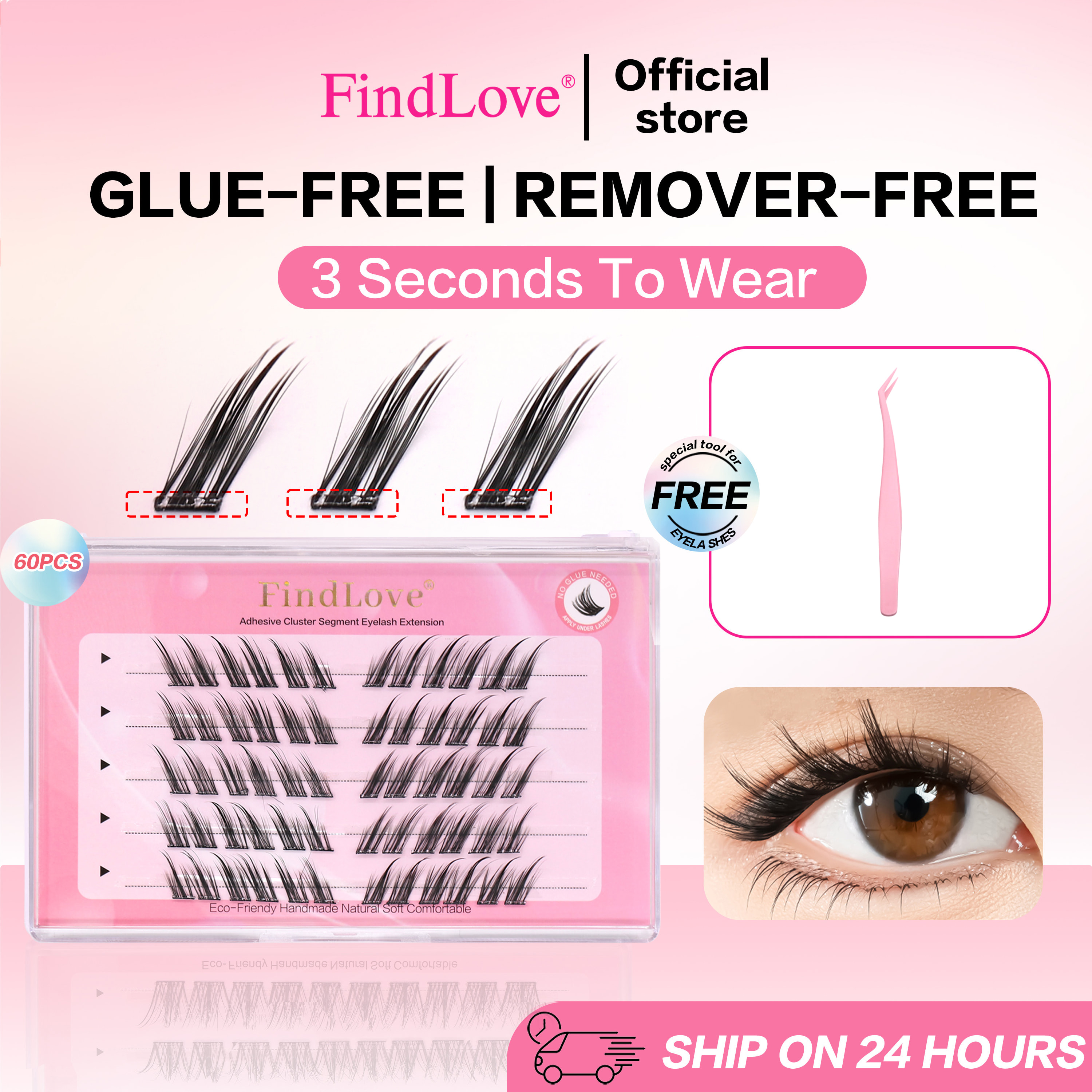 FindLove Fox Eye Lashes Pre Gl – Eyelash Extension Uv Glue recenzja i cena