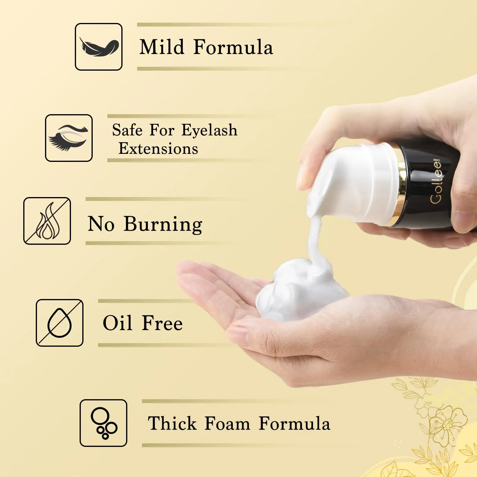 Gollee 100ml Cleaning Mousse B – Eyelash Extension Wash Kit recenzja i cena