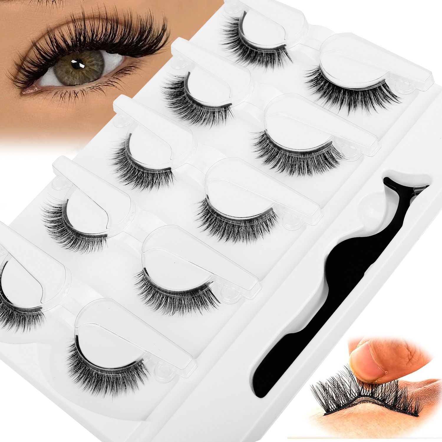 5 Pairs Glue-free Self-adhesiv – Eyelash Extension Uv Glue recenzja i cena