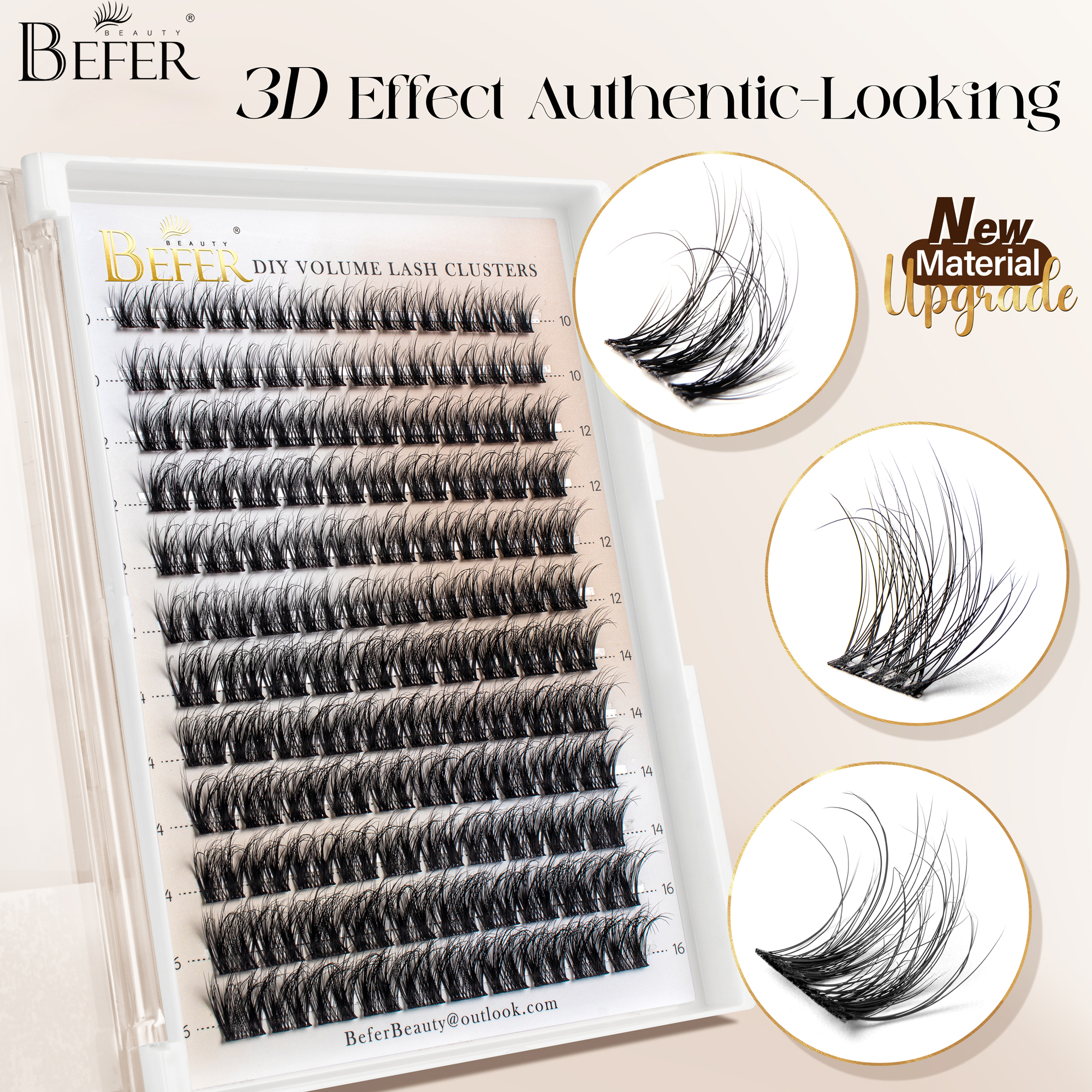 Befer Natural Lashes Clusters  – Eyelash Extensions recenzja i cena