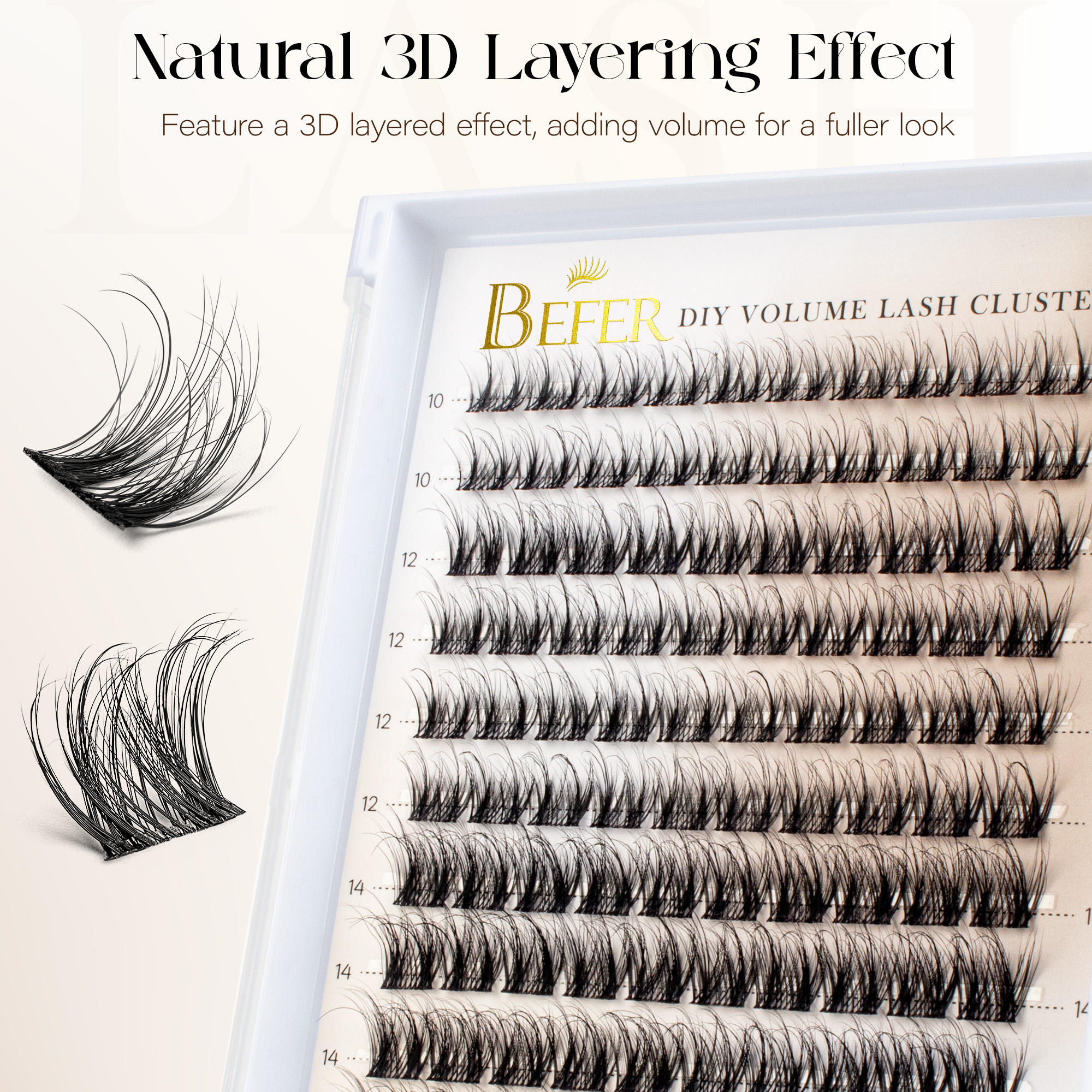 Befer Natural Lashes Clusters  – Eyelash Extensions recenzja i cena