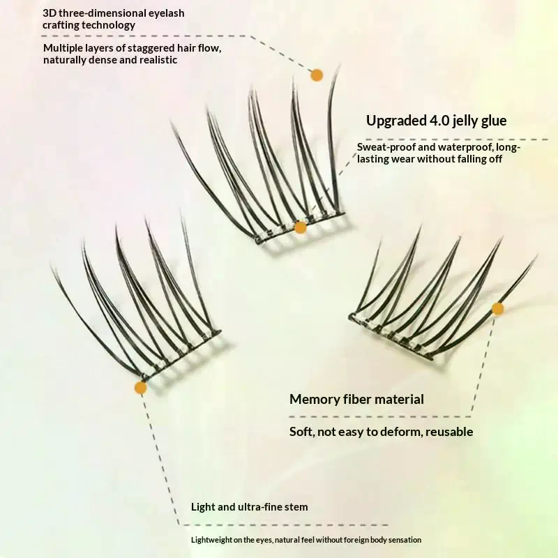 7 Rows Self-Adhesive Eyelashes – Eyelash Extension With Glue recenzja i cena