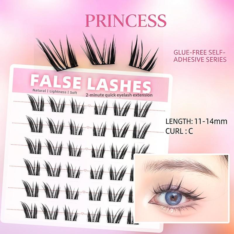 6 Rows Dense Natural False Eye – Eyelash Extension With Glue recenzja i cena